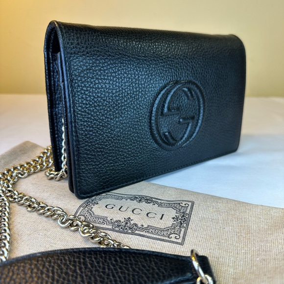 Gucci SoHo Wallet on Chain Marmont crossbody leather, Italy, Box, dustbag, COA - Picture 5 of 16